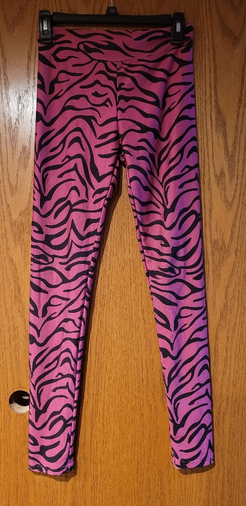 Pink zebra leggings